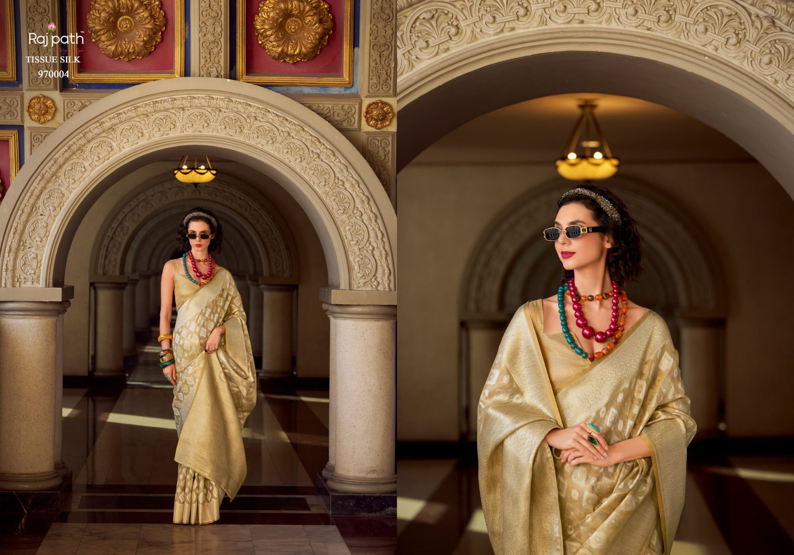 Goldmine By Rajpath Tissue Silk Designer Saree Wholesale Shop In Surat